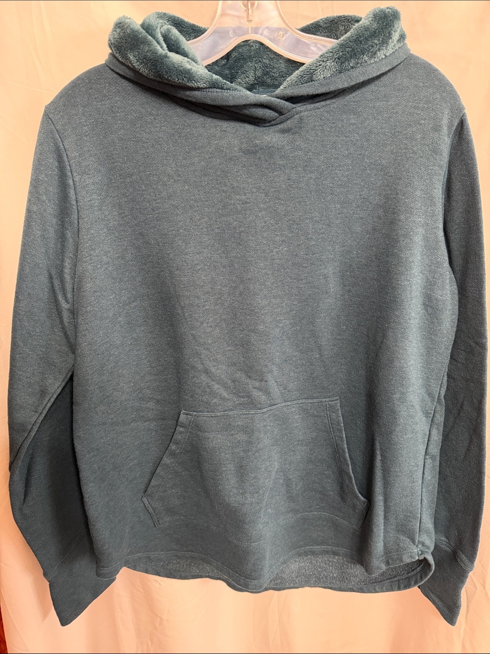 Athletic Works Teal Plush-Lined Pullover Hoodie